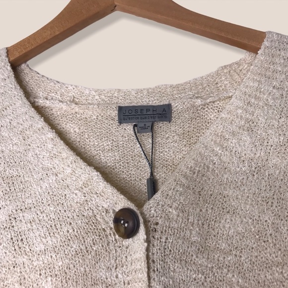 Joseph A striped Button Cardigan Sweater - Picture 2 of 7